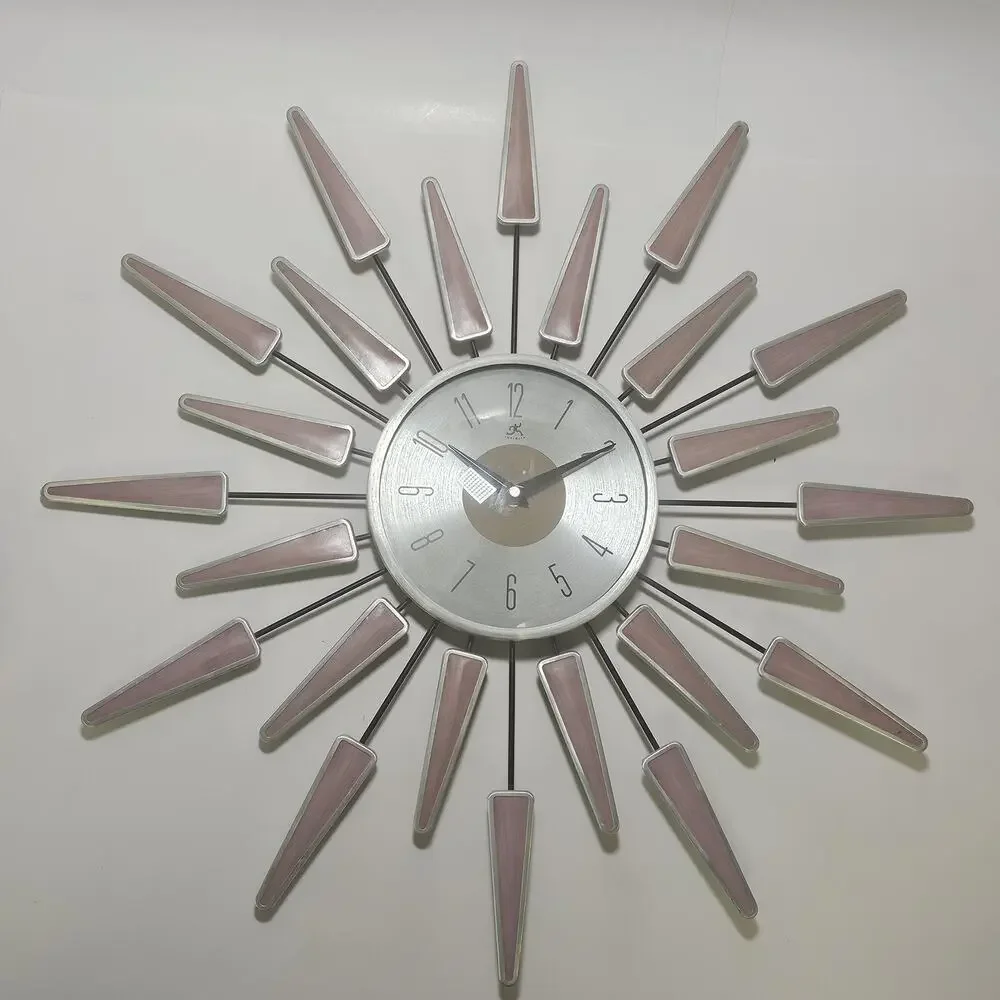 Mid Century Modern Style Starburst Wall Clock - Picture 1 of 10